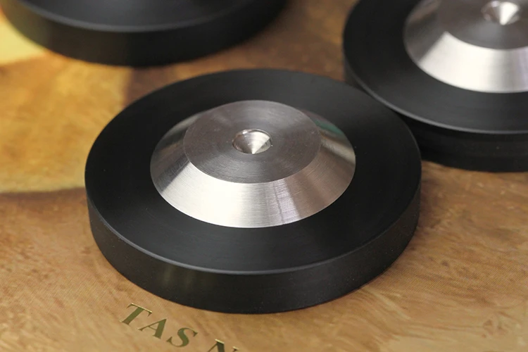 

4pcs Large Speaker Amplifier Spike base Pad Feet Stainless Steel Graphite polymer stand Foot Pad 49X13mm