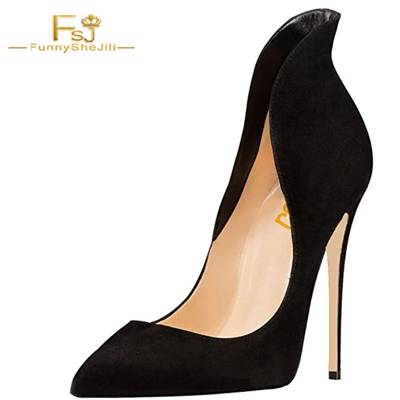 black suede shoes womens heels