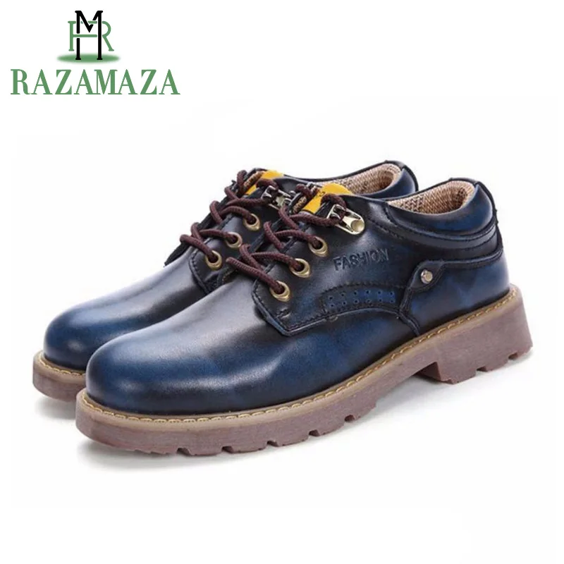 

ZALAVOR Fashion Men Casual Shoes Lace Up Round Toe Work Shoes Camping Trekking Outdoor Leisure Male Footwear Size 38-44