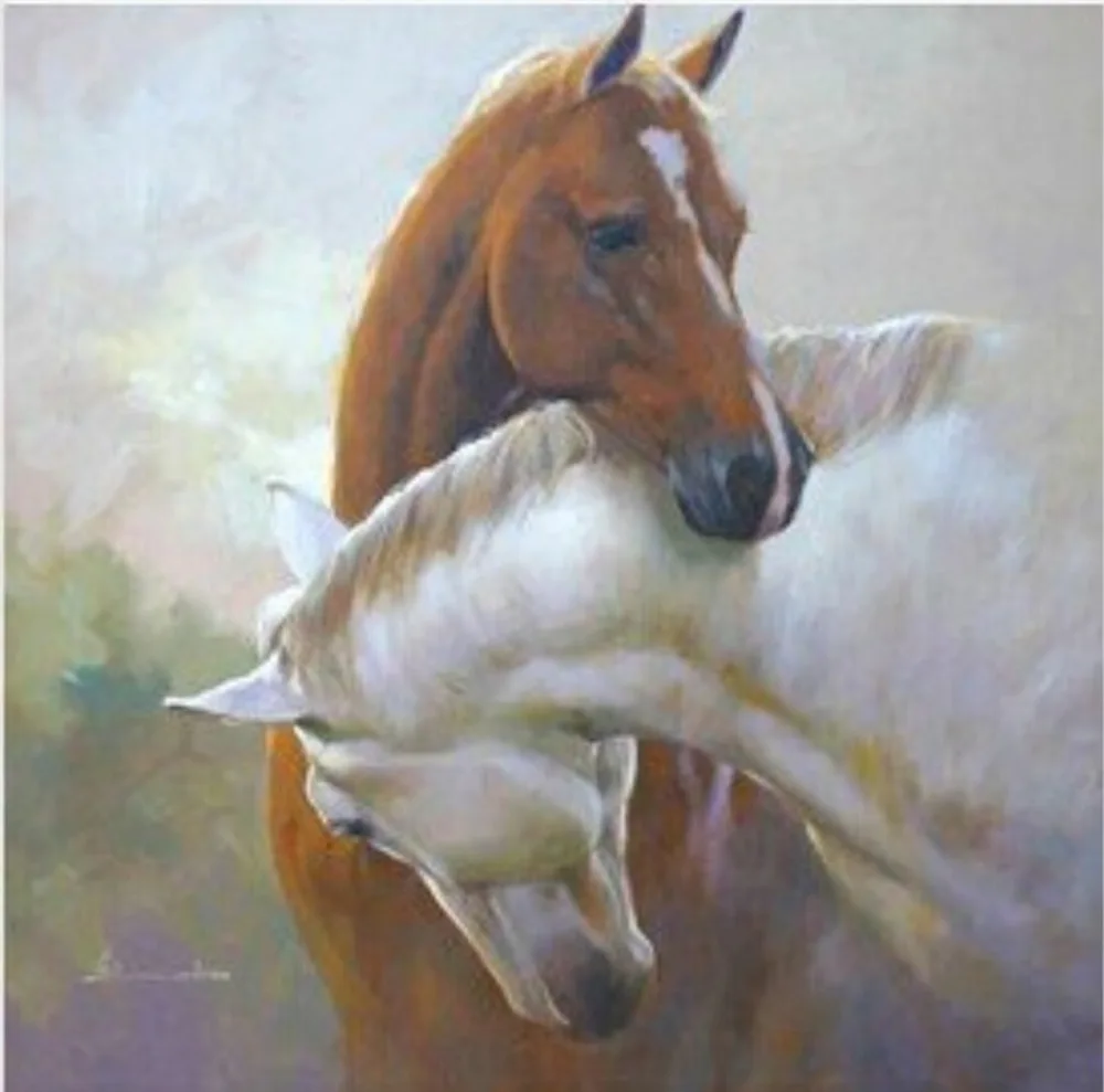 Charming hand-made impressionistic high quality oil painting horse | Дом и сад