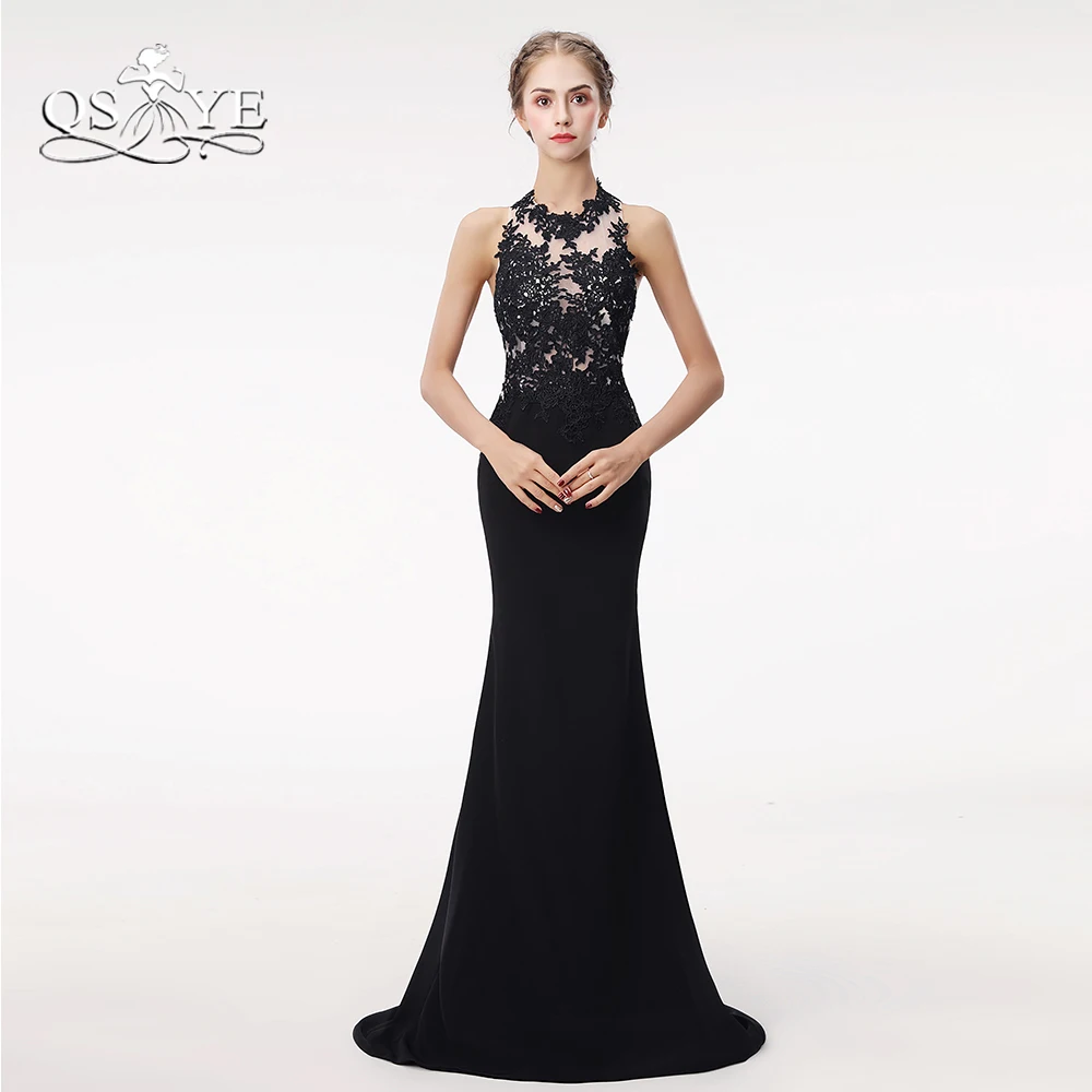 Sexy Haler Mermaid Prom Dresses Sweep Train Evening Dresses