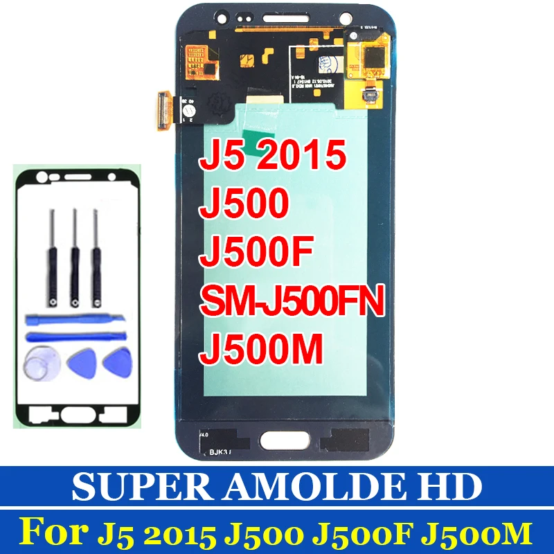 

J500F LCD For SAMSUNG GALAXY J5 2015 J500 LCD Display J500M SM-J500F Touch Screen Digitizer Assembly Gold Black white