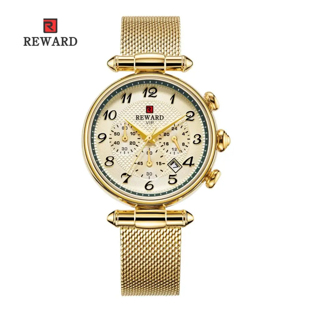 Брендовые женские модные золотые функциональные кварцевые часы, водонепроницаемые повседневные ЖЕНСКИЕ НАРЯДНЫЕ часы, женские часы, Relogio Feminino - Цвет: gold