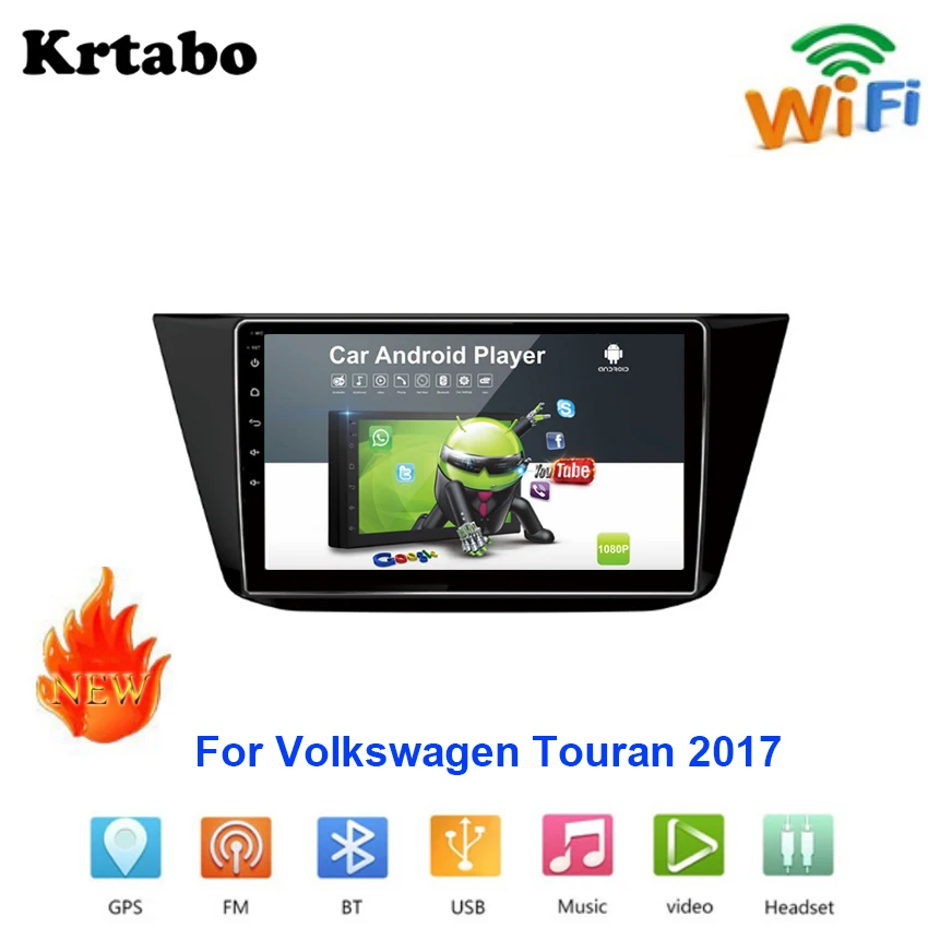 

Car radio Android multimedia player For Volkswagen Touran 2017 Car touch screen GPS Navigation Support Carplay Bluetooth