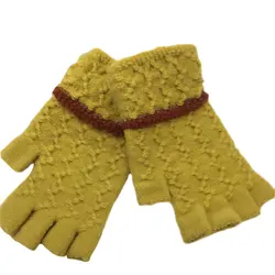 Шерстяные лыжные перчатки для верховой езды теплые перчатки сохраняющие тепло перчатки на половину пальцев практичные варежки