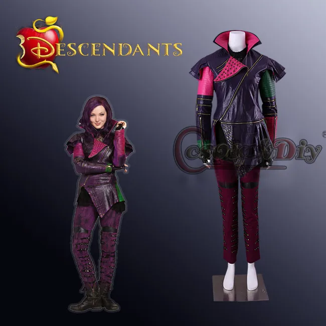 

Cosplaydiy Descendants Maleficent Daughter Mal Cosplay Costume Adult Women Costumes for Halloween Jackets +Pants+Gloves J10