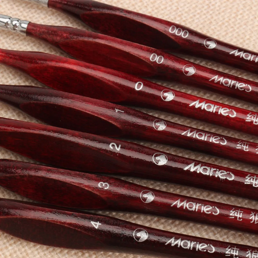 7 Pcs Professional Cabelo Sable Paint Brush