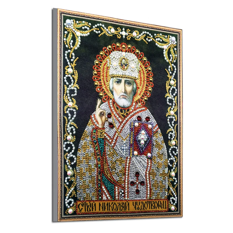 RUBOS DIY Diamond Painting Icons Theotokos Jerusalem Religion Diamond Embroidery 5D Big Bead Pearls Glass Mosaic 3D Crystal Sale (28)