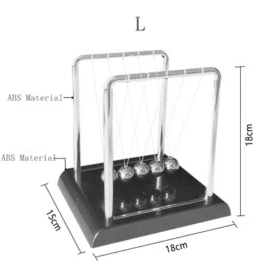 Балансирующий шар Newton Swing Ball Магнитный бампер мяч Колыбель Физика Наука Маятник стол забавная игрушка ремесло подарок на день рождения - Цвет: L