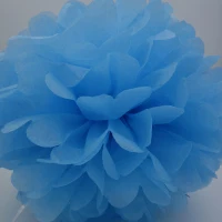 5 шт.) 15 см, китайская бумага pom poms шары для свадебного украшения день рождения Дети вечерние поставки праздник в честь рождения ребенка, Рождество деко - Цвет: Azure Blue