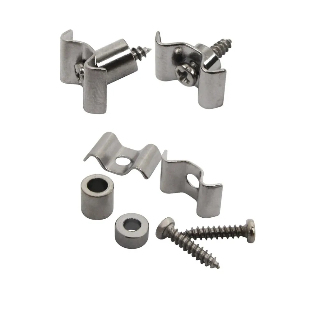 NEW 2 Pairs of Electric Guitar String Tree Retainer Chrome Guitar Parts