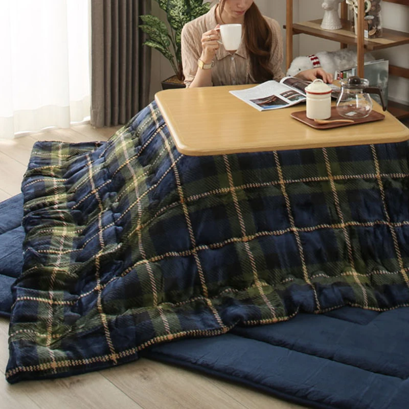 FU05 Kotatsu Futon Blanket Square 190x190cm Patchwork Style Cotton Soft