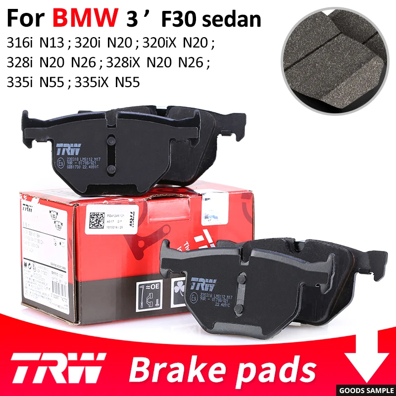 

4pieces/set TRW Front/Rear Car Brake Pads/Brake piece For BMW 3 series F30 sedan 316i 320i 320iX 328i 328iX 335i 335iX