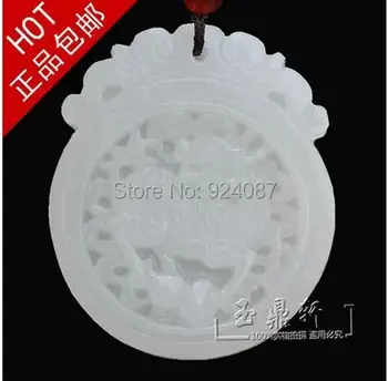 

Package mail level suet white jade kirin pendant in xinjiang Lucky god beast Natural A cargo