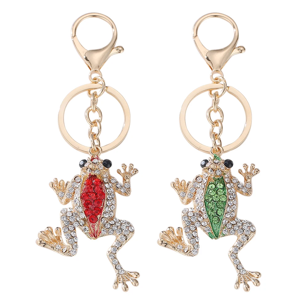 

Design Keychain Keyring Shiny Frog Charms Keychain Car Bag Hanger Luxury Unisex Keychain Jewelry New