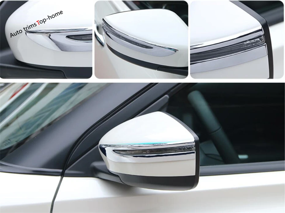 

Yimaautotrims Outside Door Mirror Protect Strip Trim Streamer Cover Kit 2 Pcs Fit For Nissan Leaf 2018 ABS Exterior Mouldings