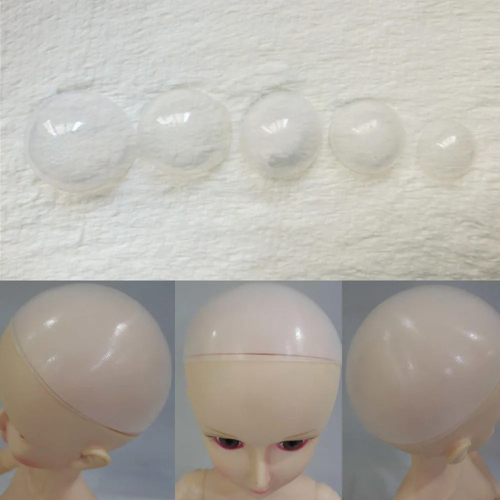 

Doll Accessories Clear Silicone Wig Cap Protection Cover for 1/3 1/4 1/6 1/12 BJD SD Doll