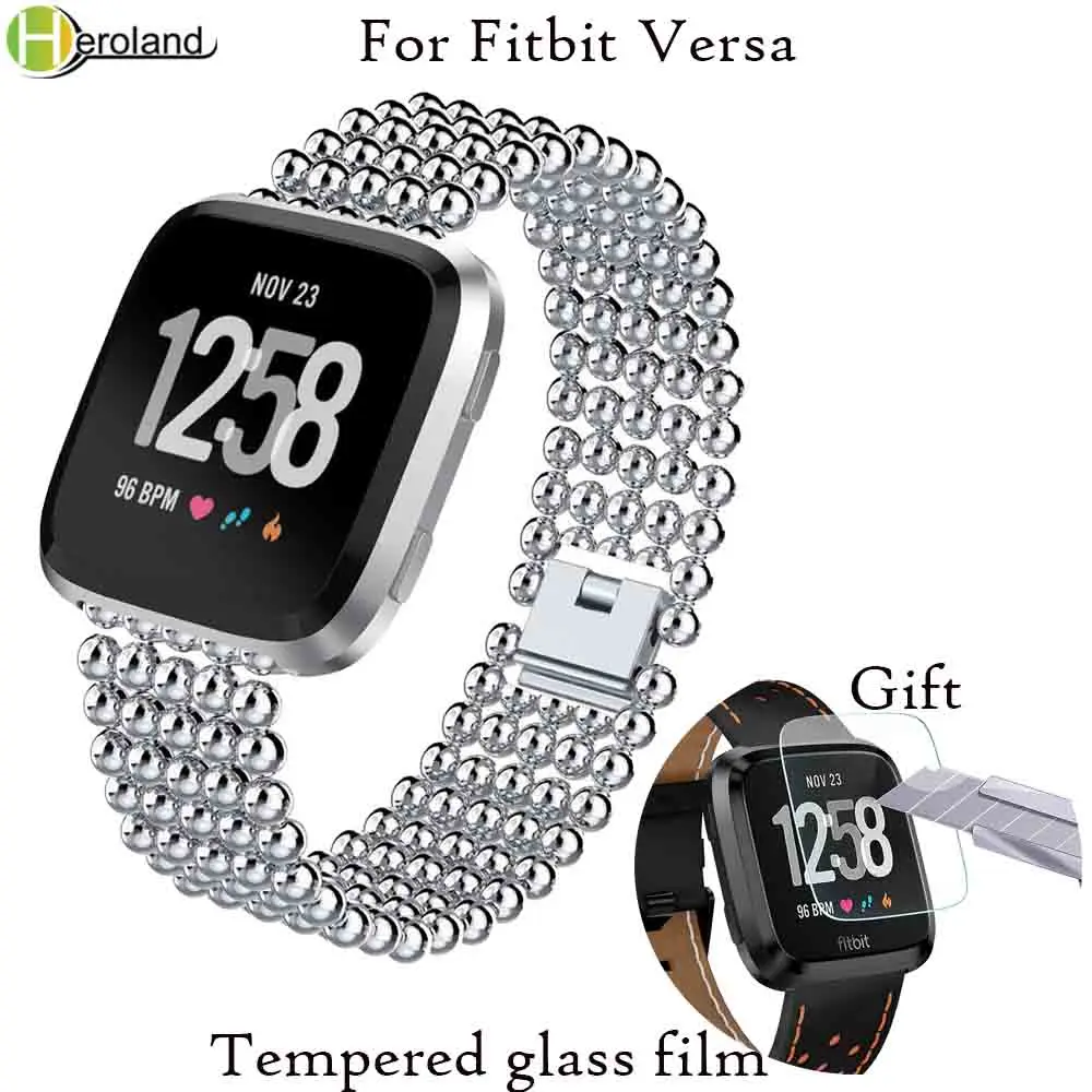 Сменный Браслет из стали для часов Fitbit Versa ремешок модный браслет сплава