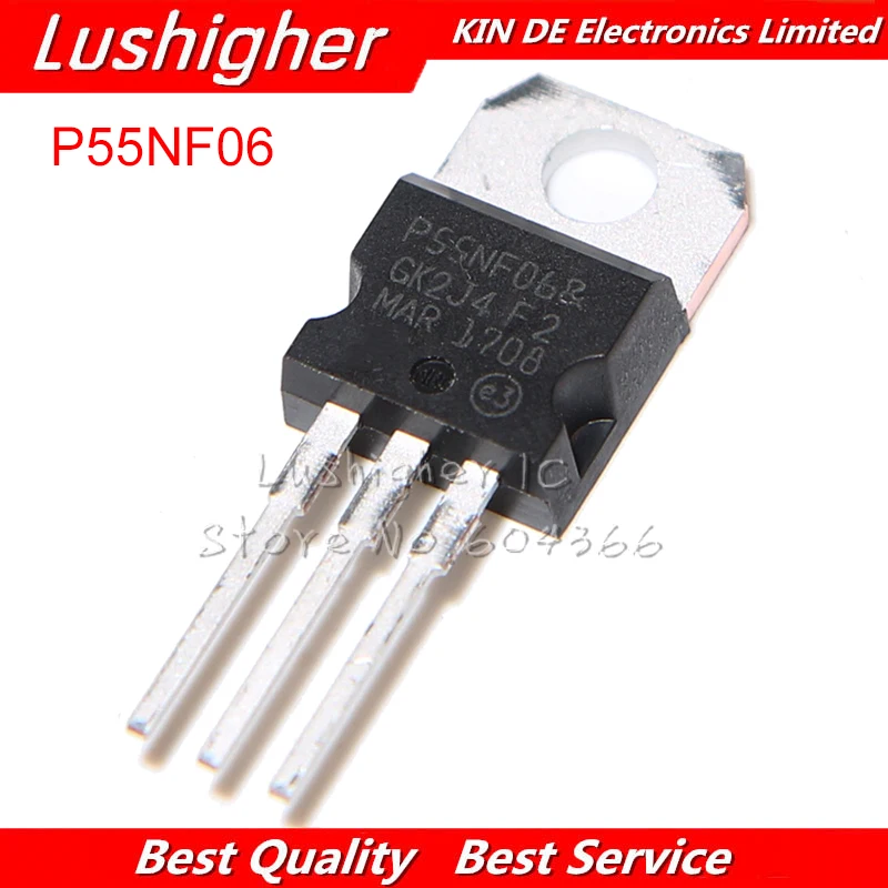 10 шт. STP55NF06-220 P55NF06 TO220 P55NF06L 55A 60V Mosfet