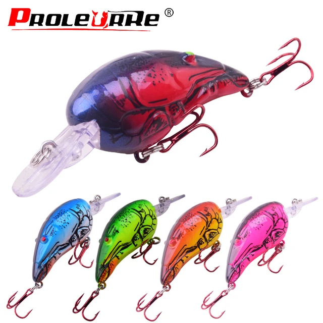 1Pcs Crank Fishing Lure 70mm 11.5g Laser 3D Shrimp Model Bait Swim bait  Minnows Bass