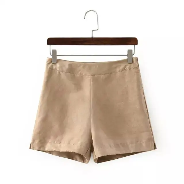 DK283 Ladies' basic Suede shorts casual Slim brand designer shortsin