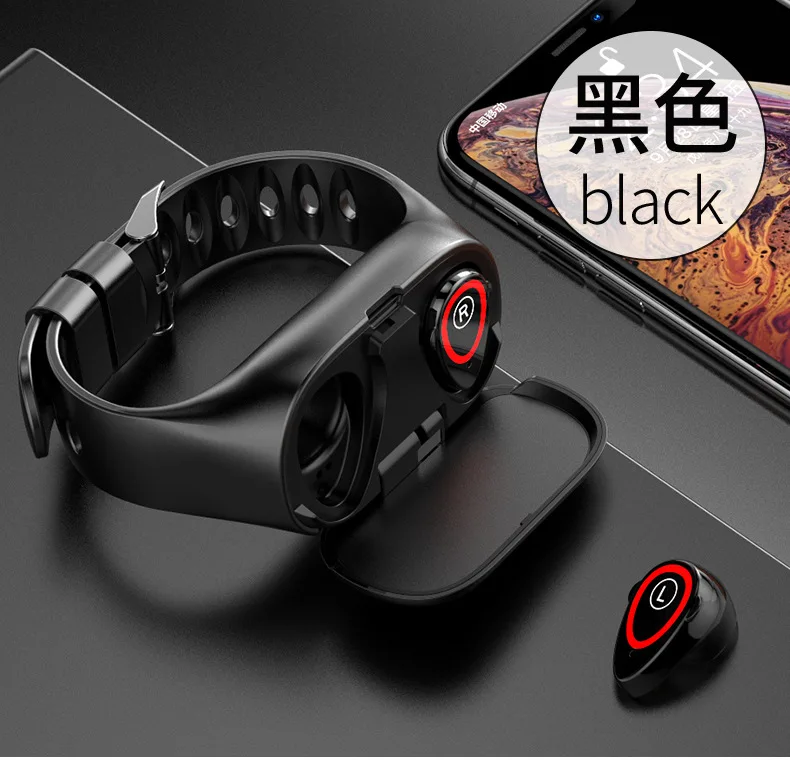 Беспроводные Bluetooth наушники стерео Бас микрофон громкой связи AI управление наушники зарядка склад Wearbuds часы