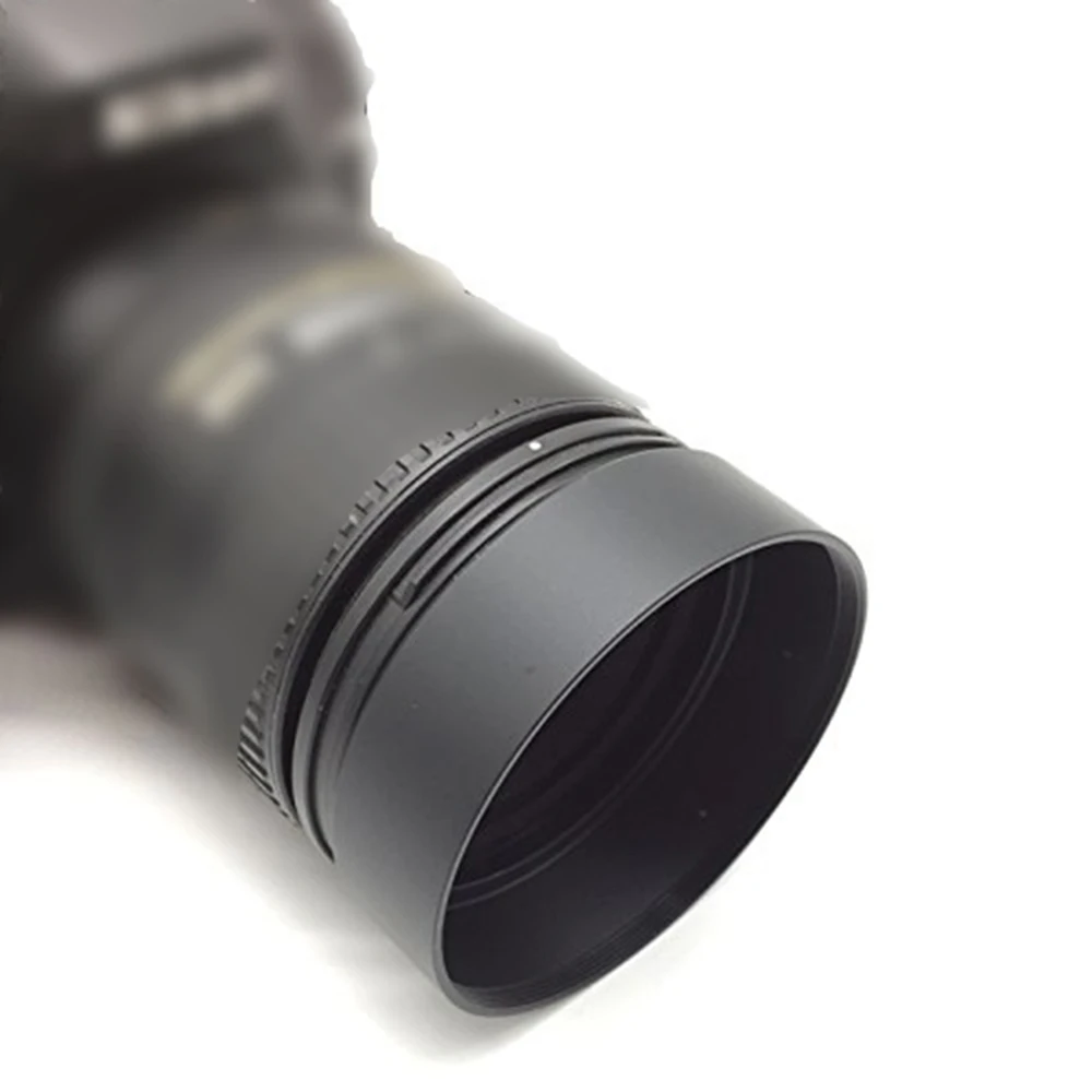 SIOTI камеры 58 мм Металл Стандартный Фокус бленда + протирочная ткань + крышка объектива для Nikon для Canon для sony для стандартного объектива темы