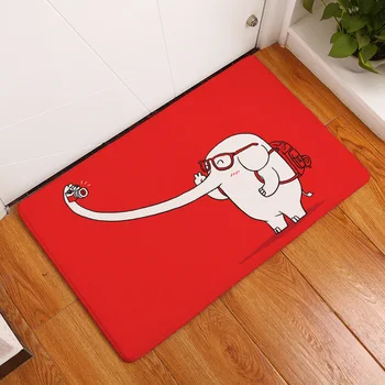 

Cute Cartoon Animal Floor Mat Elephant Bird Red Water Absorption Quick Dry Bathroom Mat Dachshund Dog Omelette Rabbit Blanket