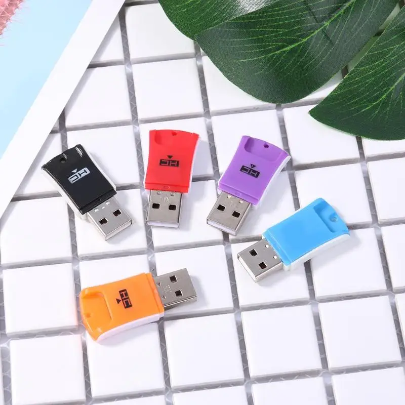 5 шт./компл. Цвет случайном Micro USB 2,0 Устройство чтения карт памяти Адаптер для Micro SD TF чтения карт памяти для удлинитель-переходник новый