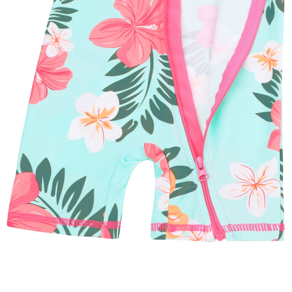 BAOHULU одежда для купания для маленьких девочек, UPF 50+, детский купальный костюм с цветочным принтом для девочек, цельный купальный костюм с длинными рукавами для детей, купальный костюм