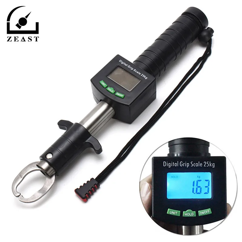 25кг/55lb весы Цифровая рыболовная рукоятка из нержавеющей стали захват для губ ABS