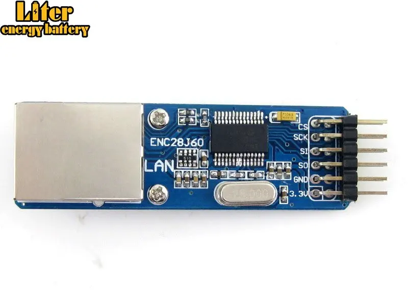 ENC28J60 Ethernet LAN сетевой модуль SPI интерфейс RJ45 разъем Ethernet в последовательный конвертер 51 AVR