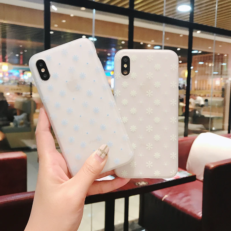 

3D Relief Frosted Soft Silicone High Quality Phone Cases Snowflake fragments Style for iPhone XS X XR Max 8 7 6 6S Plus 5 5S SE