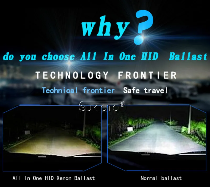 SUKIOTO 55W AC HID Xenon Canbus Kit EMC No Error HB3 HB4 5000k D2H 6000k 8000k Deep Blue H7 4300k H11 3000K xenon hid kit lights (6)