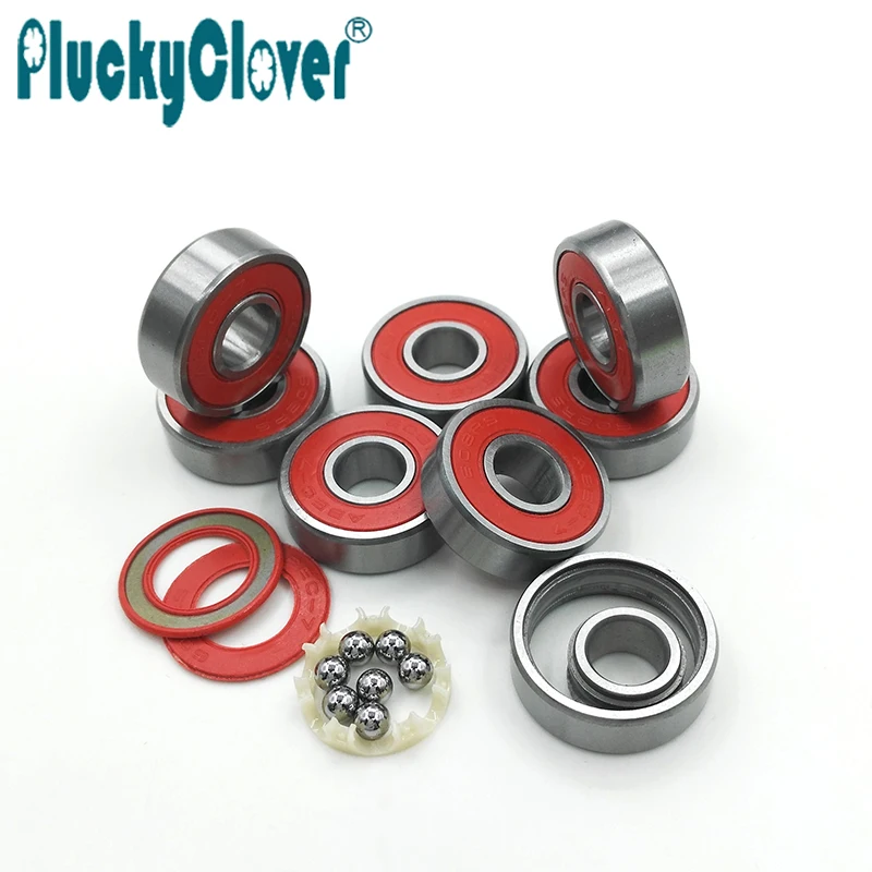 10pcs 608 2rs Ball Bearing Red ABEC 7 Scooter Inline Skates Bearing