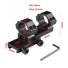 Кольцо 25,4 мм " удлиненный стиль ласточкин хвост 20 мм аксессуары для охоты Пикатинни Вивер крепление для прицела охотничья тактика