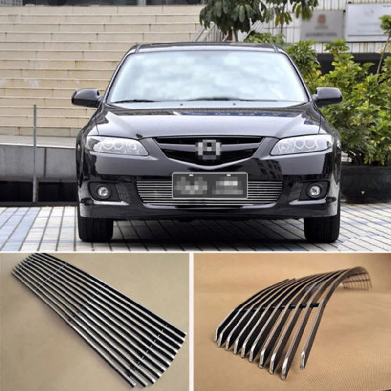 

Alloy Aluminium Front Center Racing Mesh Bumper Grills Billet Grille Cover For Mazda 6 2011-2015