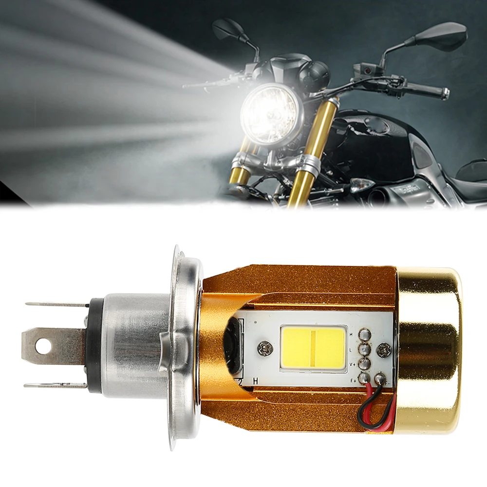 

H4 LED Motorcycle Headlight Bulbs 12-80V 20W COB 6500K Waterproof LED Lamp Headlight Electric Car Lights