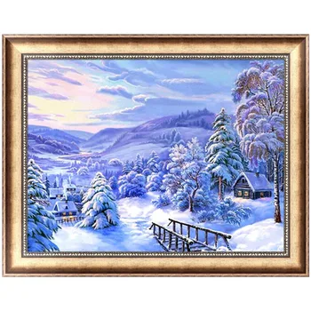 

Snow 5D Diamond Embroidery Painting Cross Stitch DIY Craft Home Decor 50cm*40cm -Y102
