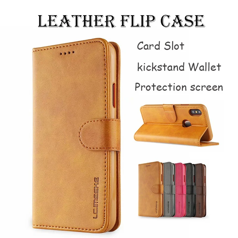 

Luxury Leather Wallet Flip Case for iPhone X XR XS Max Case Card Holder Phone Cover for iPhone 5 5S SE 6 6s 7 8 Plus 11 Pro Case
