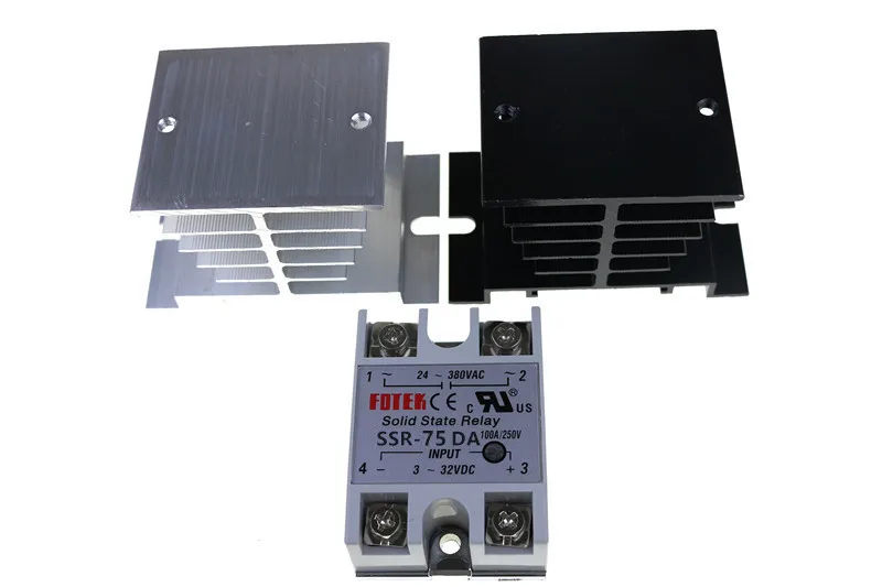 

1set Solid State Relay Module SSR-75DA 75A /250V 3-32V DC Input 24 - 380VAC Output