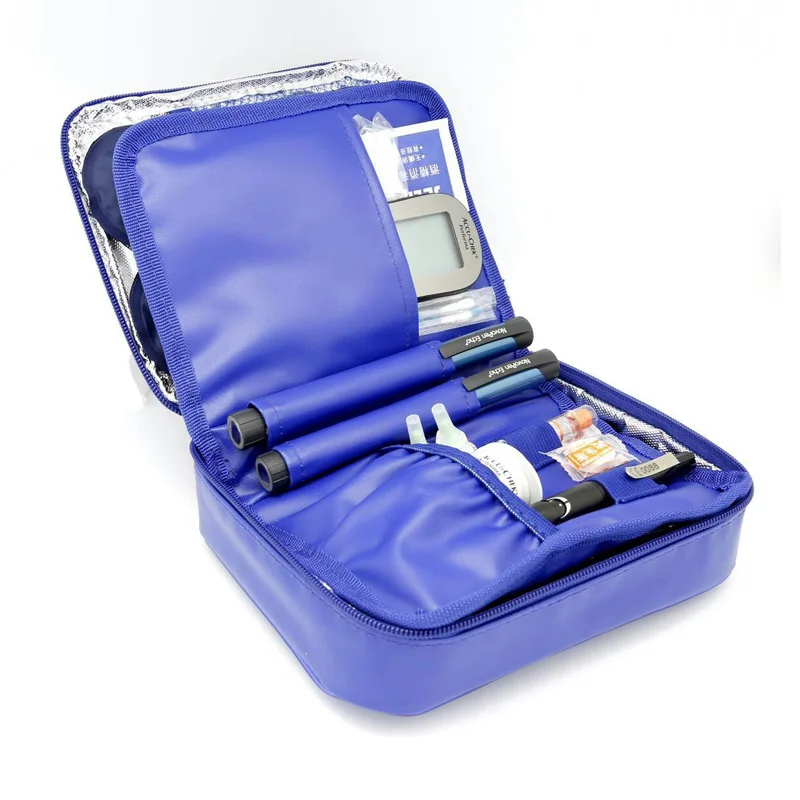 mega Insulin Cooler box Middle-sized bag Portable Insulated Diabetic Insulin Travel Case Nylon Fabric Aluminum Foil ice bag 2