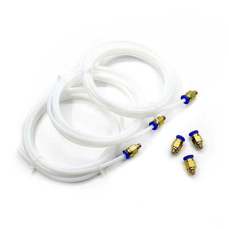 

3Pcs 2M PTFE Feed Tube with Nozzle for 3D Printer 1.75mm Filament QJY99