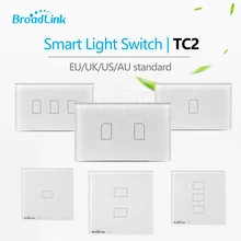 Broadlink TC2 1 банда/2 банда/3 банды Великобритания/ЕС/США сенсорный RF433 переключатель умный дом автоматизация Беспроводной Wi-Fi пульт дистанционного управления настенный светильник