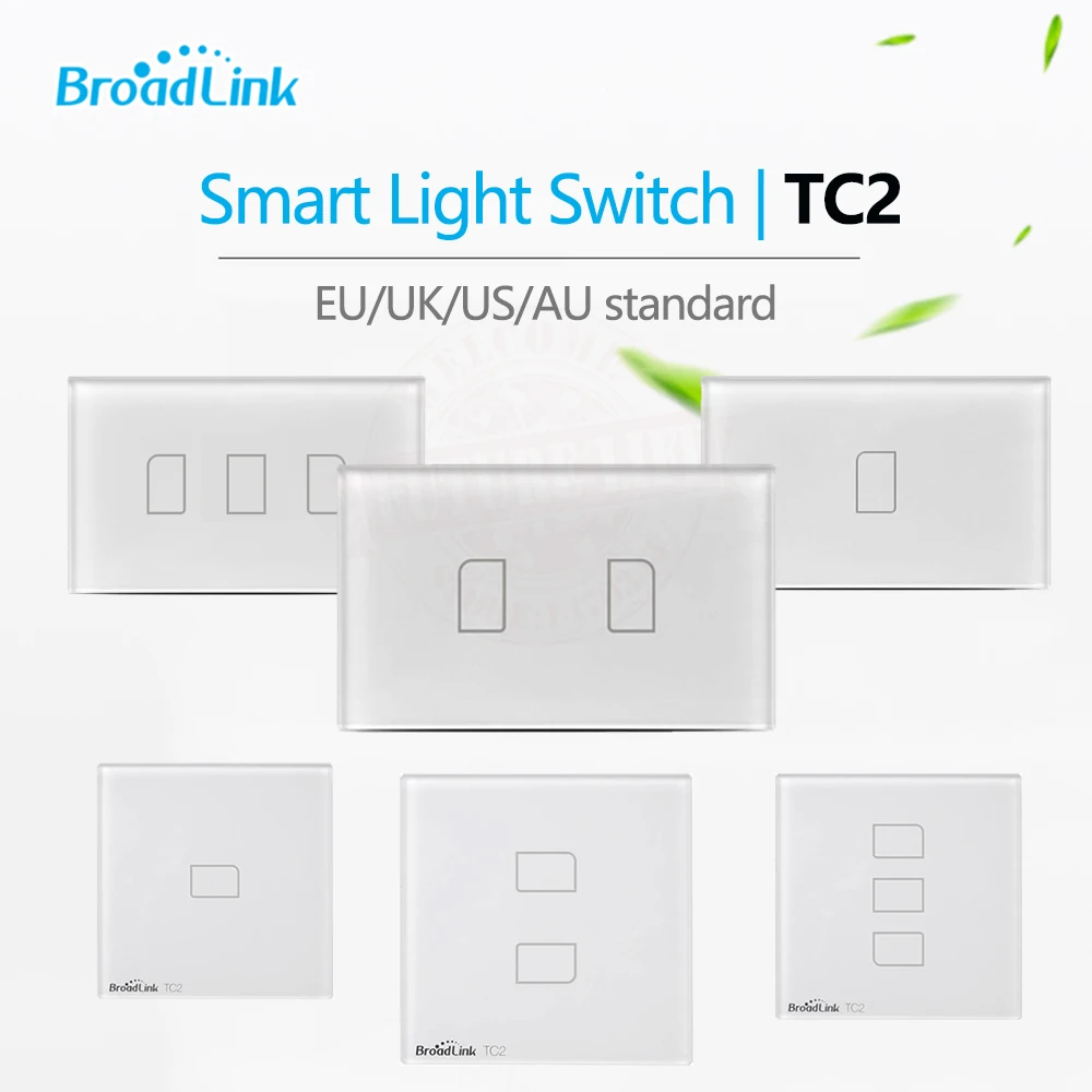 Broadlink TC2 1Gang/2Gang/3Gang UK/EU/US Touch RF433 переключатель автоматизация умного дома