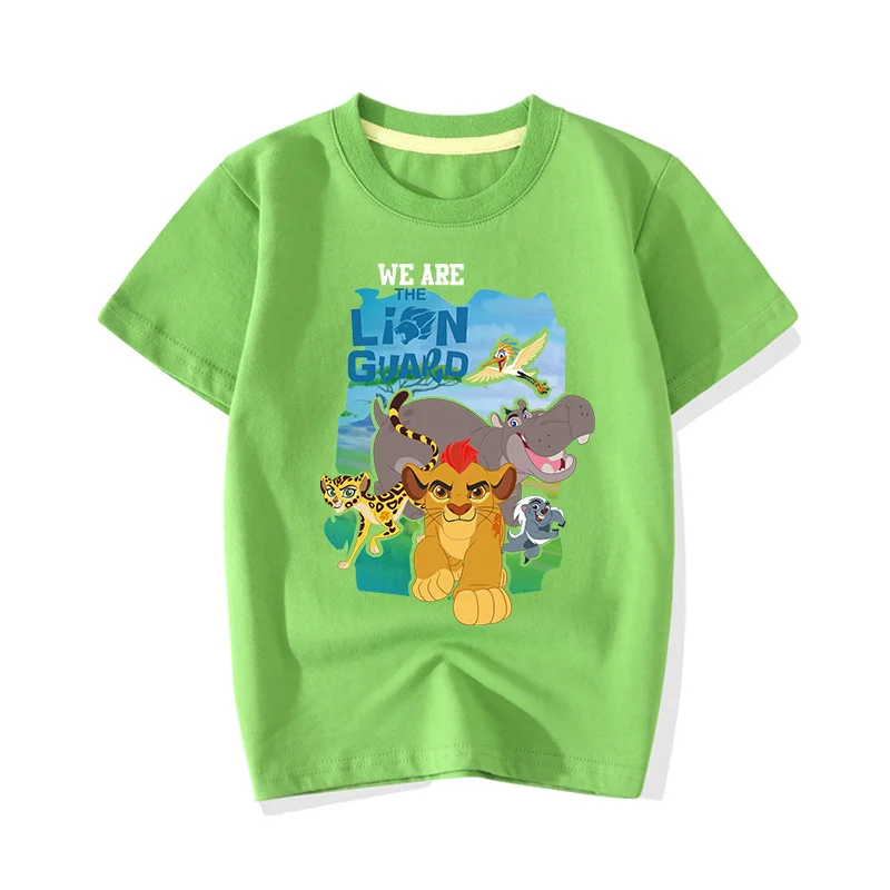 Детские футболки для больших мальчиков и девочек с героями мультфильма «Король Лев», одежда От 1 до 13 лет, детский летний костюм с короткими рукавами Повседневные футболки, топы, JY021