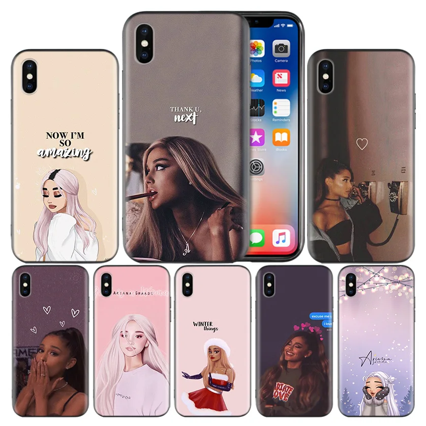 

Ariana Grande Frosted Fundas Back Case For Apple iPhone 7 8 6 6S Plus X XS MAX XR 5 5S 5C SE 10 Ten Protective Cover Coque