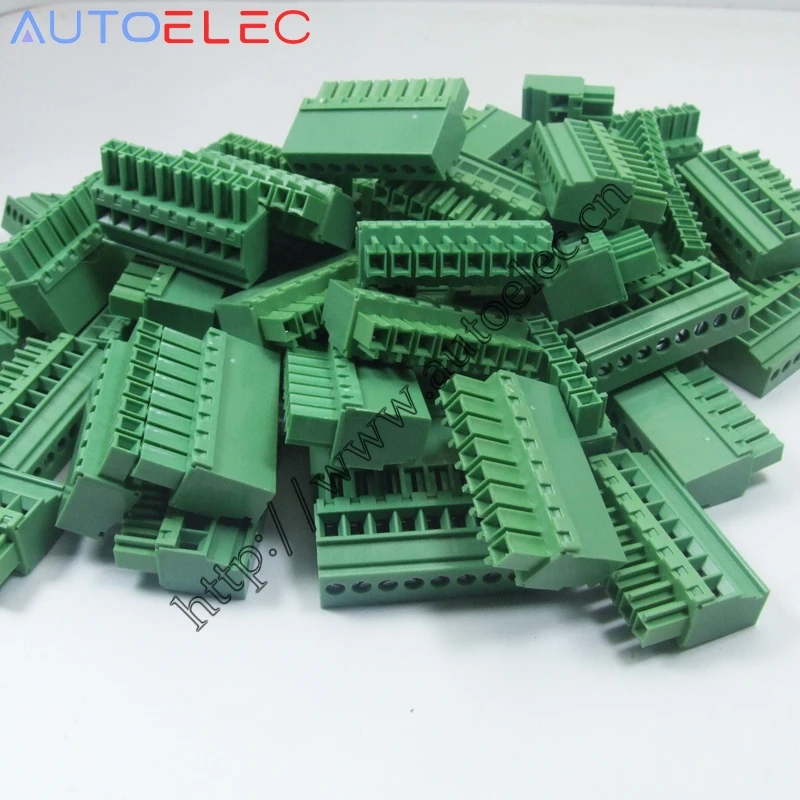 100pcs 3.5mm 9pin spacing pitch plug in socket PCB terminal blocks
