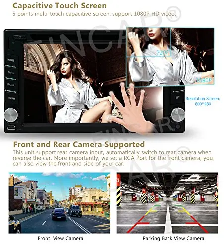 Discount Double 2din GPS Car DVD Player Android6.0 Stereo Capacitive screen GPS Navigation Head Unit support 4G OBD USB/SD Phone Link SWC 1