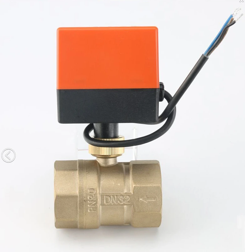 G1.2" DN32 electric actuator valve AC220V electric two way valves solar
